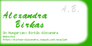alexandra birkas business card